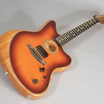 FENDER AMERICAN ACOUSTASONIC JAZZMASTER TOBACCO SUNBURST image 4