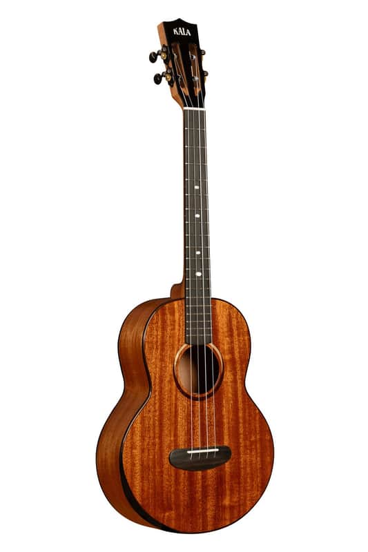 Kala KA-CT-SMH-BG-BAG Contour All Solid Gloss Mahogany Baritone Ukulele With Bag