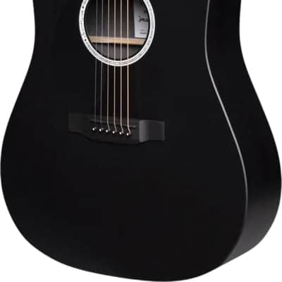 Martin DX Johnny Cash Signature Left-Handed Dreadnought Acoustic-Electric Guitar, HPL Top, Black image 2