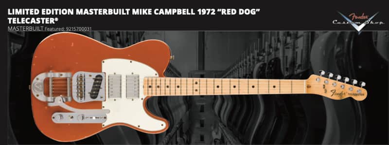 Fender Custom Shop LIMITED EDITION MASTERBUILT MIKE CAMPBELL 1972 “RED DOG” TELECASTER® (PRE-SALE) image 1