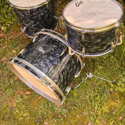 Ajax, Stratford & Besson drum kit Boosey & Hawkes 1960 - Black diamond pearl image 12