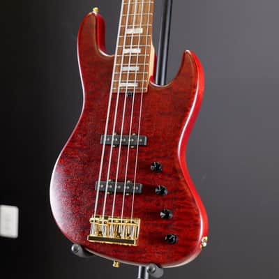 Sadowsky MetroLine 21-Fret Standard J/J Bass Limited Edition 2023 5-String Majestic Red Transparent Satin image 1