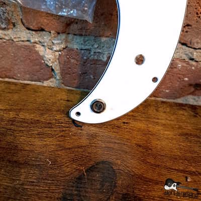 Economy P-Style Bass Pickguard w/ Jack (2000s - White) image 2