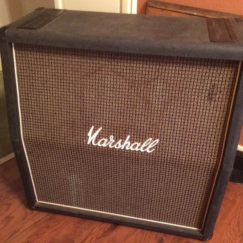 1980 Vintage Marshall checkerboard 1982A 4x12 cab G12-80 speakers image 1