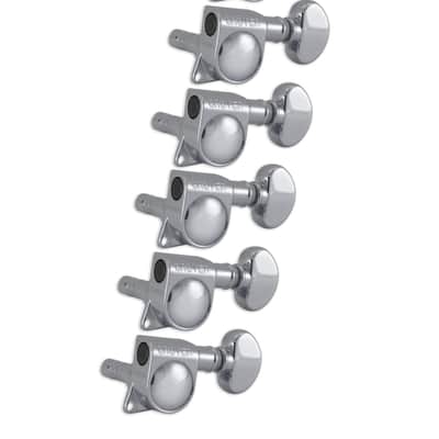Grover Mini Rotomatic 406C6 Locking Tuning Machine, 6 In-Line, Chrome image 2