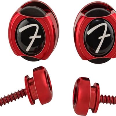 Genuine Fender Infinity F Logo Strat/Tele Guitar Strap Locks Straplocks - RED image 6
