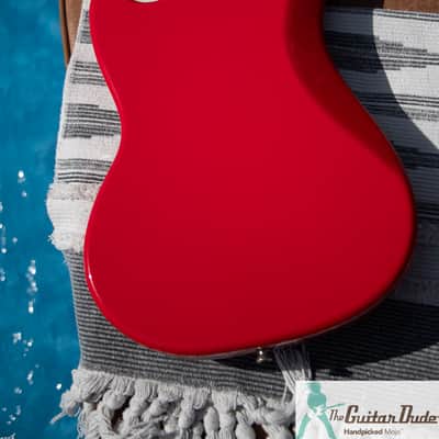 2008 Fender MG69/MH - '69 Mustang Reissue - Red w Matching Headstock - Pro Set Up w Perfect Frets/Action/Intonation! image 4