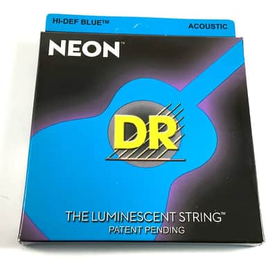 DR Guitar Strings Acoustic Neon Blue Medium Lite 11-50 Luminescent