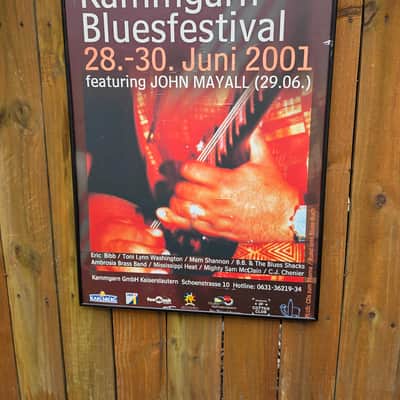 2001 Kammgarn (Germany) Blues Festival Original Poster John Mayall Framed