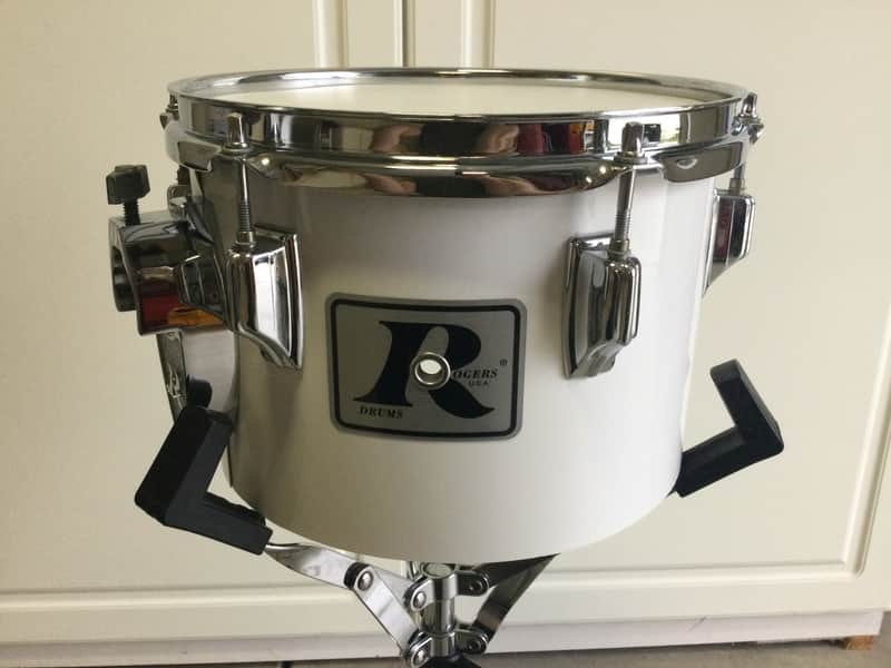 Rogers Big R 10” Concert tom 1970’s - New england white image 1