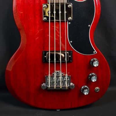Gibson SG Standard Bass Guitar, Heritage Cherry W/Case image 4