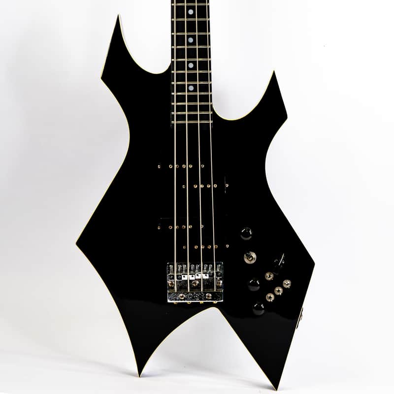 1988 BC Rich Warlock Electric Bass - Nikki Sixx Motley Crue Model - Black image 1