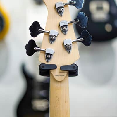 Lakland US Custom 55-60 Vintage J Bass - Natural w/Active Preamp, MOP Block Inlay & White Binding image 7