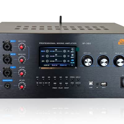 Home Complete Karaoke System - 5000W Digital Mixing Amplifier W/ Touch Screen, Bluetooth, Optical, HDMI & Loudspeakers, Dual Wireless Microphones & Deep Bass 12" 1200W Powered Subwoofer image 2
