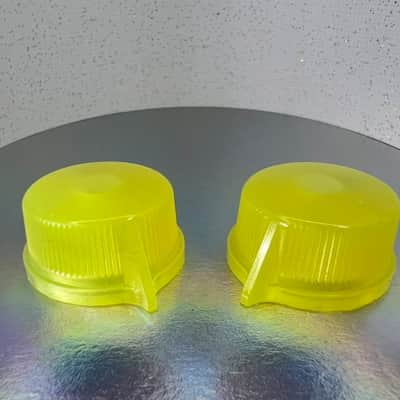 Knobably Large Pointer Knobs - Yellow/Blue Glow in the Dark (set of 2) image 1