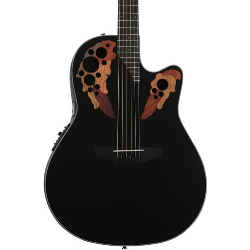 Ovation Ovation CE44-5 Celebrity Elite Series Acoustic/Electric Guitar (Black) image 1