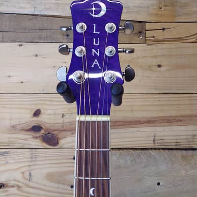 Luna Fauna Eclipse Acoustic-Electric Guitar 2010s - Transparent Purple image 5