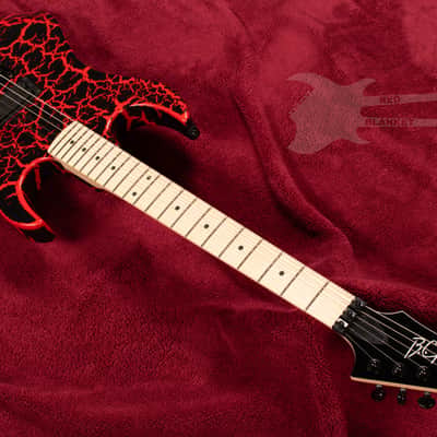 B.C. Rich Gunslinger Retro II with Floyd Rose - Red Crackle image 3