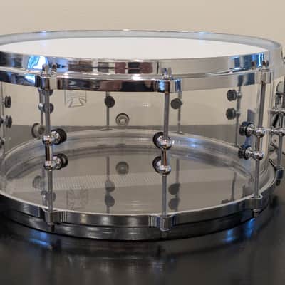 Cartinella Custom Percussion 14x7" Acrylic snare - Clear image 5