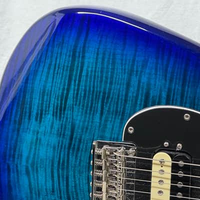 Fender Limited Edition Player Stratocaster HSS Plus Top Guitar 2021 - Blue Burst / Maple neck image 3