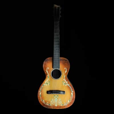 1930s Regal / Stromberg-Voisinet Ornate Stencil Parlor Guitar image 3