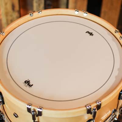 PDP 6.5x14 Concept Classic Natural Stain w/ Natural Hoops Snare Drum - PDCC6514SSNN image 4