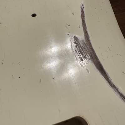 MJT Nitro Relic Stratocaster Body vintage style SSS - Antique White image 5