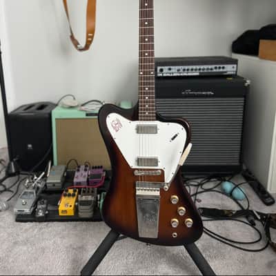 Gibson Custom Shop '65 Non-Reverse Firebird V Reissue with Maestro Vibrola 2021 - Present - Vintage Sunburst VOS image 1