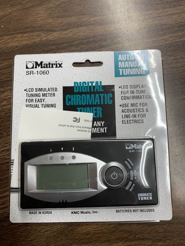 MATRIX SR-1060 Digital Chromatic TUNER for GUITAR instrument - NEW - Black image 1