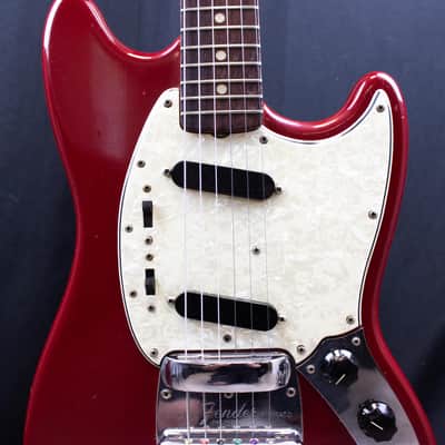 1966 Fender Mustang Guitar with Rosewood Fretboard - Dakota Red image 1