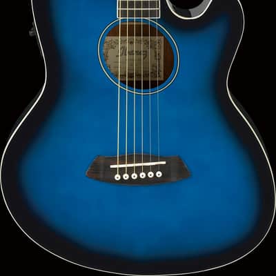 Ibanez TCY10ETBS Acoustic Guitar - Transparent Blue Sunburst High Gloss image 2