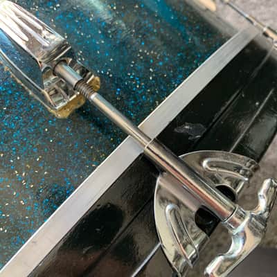 Ludwig No. 987 "Super Beat" Outfit 9x13 / 16x16 / 14x20" Drum Set with Keystone Badges - Blue Sparkle image 19