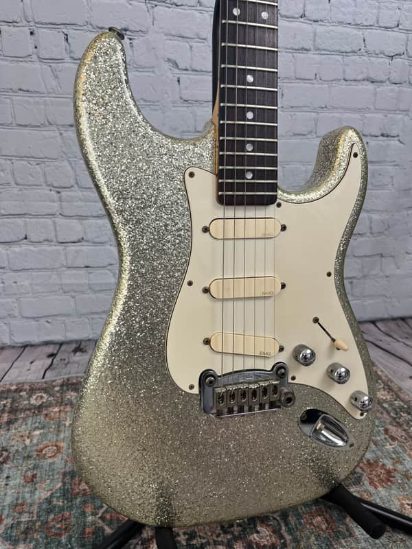 G&L USA Legacy Late 90's - Silver Sparkle (Big Metal-Flake) w/Matching Headstock image 1