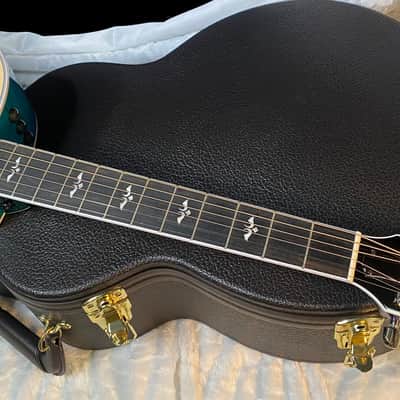 NEW ! Taylor 614ce Custom Acoustic-Electric Guitar - Natural Top - Blue Fade Back and Sides - AAAAA Flamed Maple - Authorized Dealer - G05925 - 4.9lbs image 3