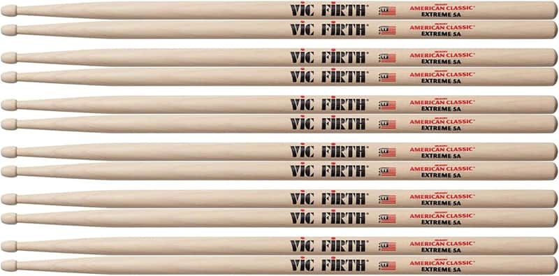 Vic Firth American Classic Extreme 5A - X5A Drumsticks Wood Tip 6 Pairs