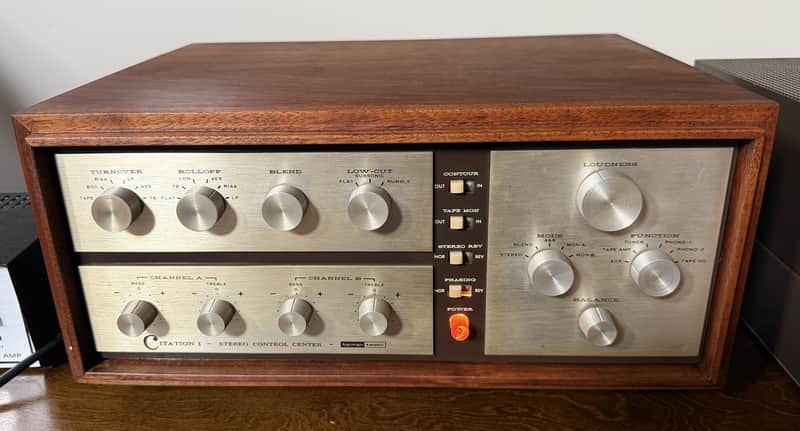 Harman Kardon Citation I Tube Preamp Fully Restored Telefunken Tubes Walnut Case