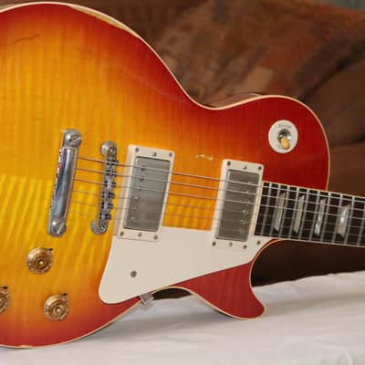 2007 Gibson Custom Shop Les Paul 1958 Reissue Aged Chambered body with OHSC / Video Tour image 7