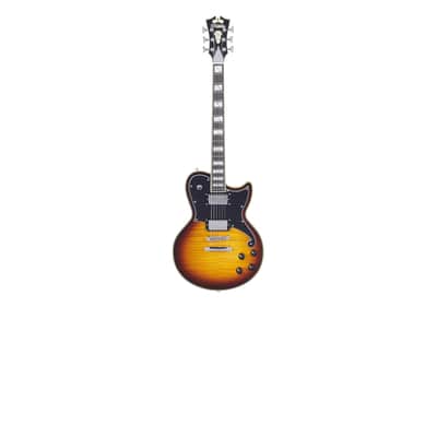 D'Angelico Deluxe Atlantic Single Cutaway HH with Stoptail 2021 - Vintage Sunburst image 3