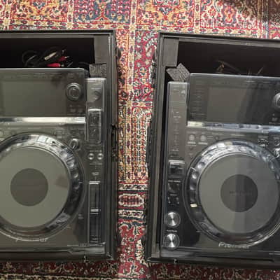 Two (2) Pioneer CDJ-2000 NXS w/ DeckSavers + Flight Cases image 4