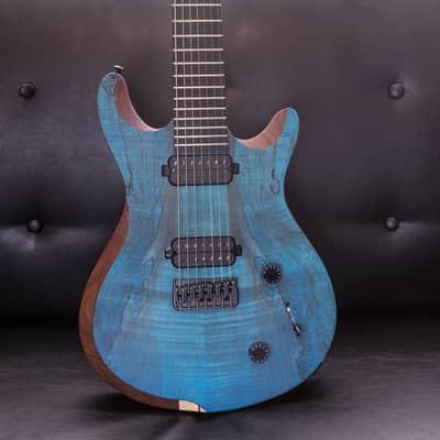 Jericho Guitars Baritone Edge 7 NT – Royal Blue Spalted Maple 2024 - Open Pore image 1