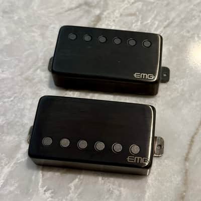 EMG 57/66-BRBC Active Solderless Alnico V Humbucker Set 2010s - Brushed Black Chrome image 3