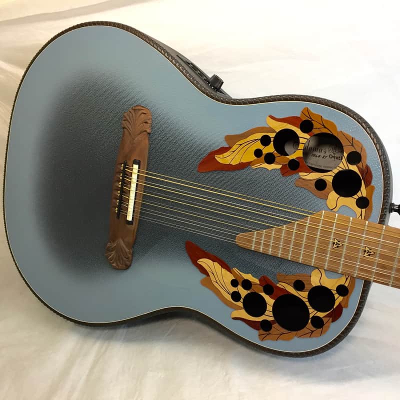 1987 Ovation Adamas 1688-8 12 string Acoustic Electric Blueburst Guitar Signed by Bill Kaman + Case image 1