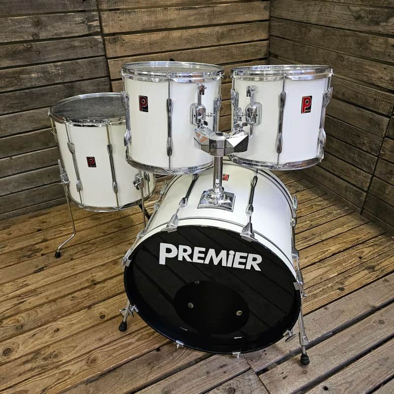 Premier APK Vintage 1990s Drum Kit, White USED! RKAP120826 image 1