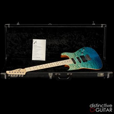 Tom Anderson Drop Top - Super Strat w/ VA Booster & Custom Pups  Bora Blue Surf image 12