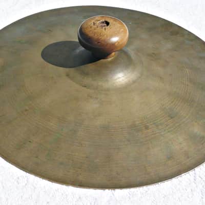 Soleman (?) Vintage 15" Marching Crash Cymbals with Wooden Handles - Traditional Natural Brass - PV Music Drum Shop Inspected and Tested - Play / Sound / Look Great image 17