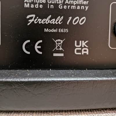 Engl Fireball 100 Type E635 2-Channel 100-Watt Guitar Amp Head 2010s - Black image 8