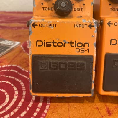TWO Boss DS-1 Distortion pedals MIJ 1980s vintage black label PAIR image 2