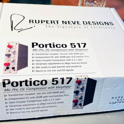MINT Rupert Neve Designs Portico 517 500 Series Mic Pre / Compressor Module 2011 - Present - White image 4