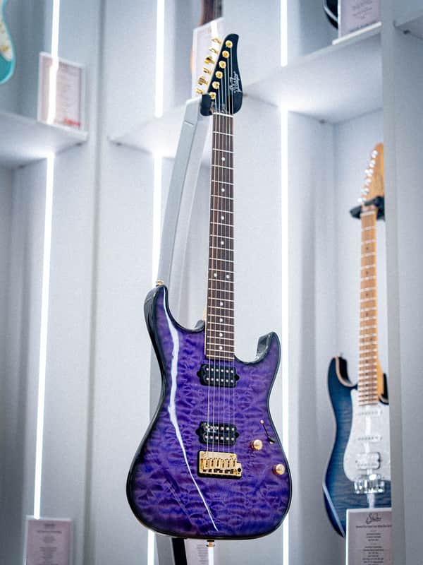 Suhr Standard Thin Burst LE Trans Purple, Roasted Alder, Quilt Maple, IRW, Gold Hardware HH image 1