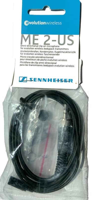 Sennheiser ME 2 - Omnidirectional Mic for Evolution wireless - Black image 1